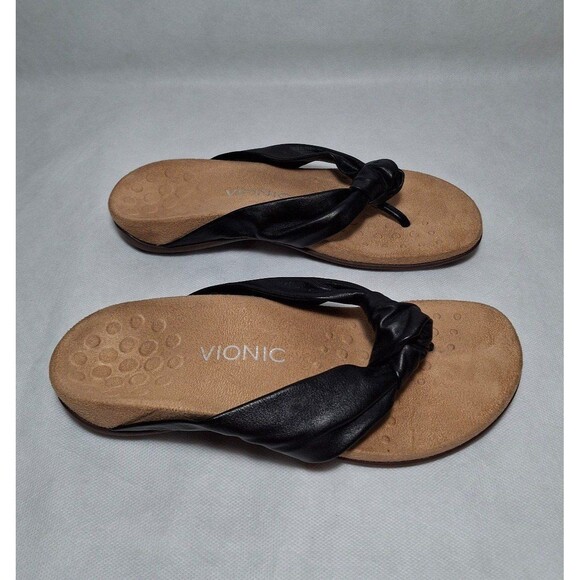 Vionic Rest Pippa Knot Strap Flip-Flops, Black, Women's 7 - Picture 4 of 7